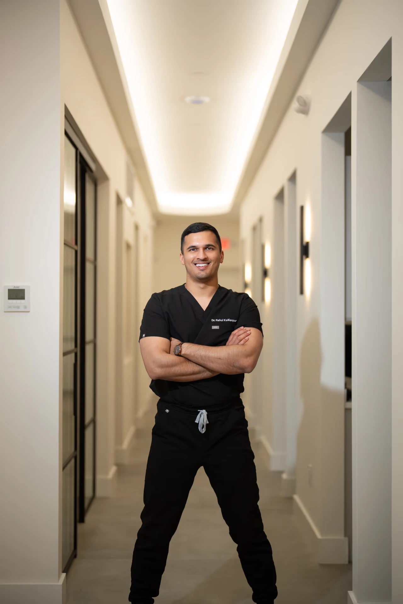 Dr. Rahul Kallianpur in the Hudson Dental Co. office